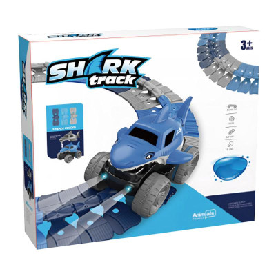 Інтерактивний трек з інерційною машинкою SHT 5510-1 Shark Trak (186pcs/1CAR) Blue Інтерактивний трек з інерційною машинкою SHT 5510-1 Shark Trak (186pcs/1CAR) Blue