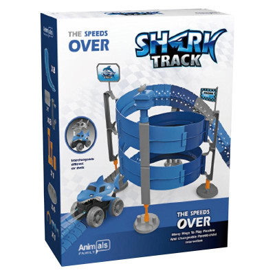 Інтерактивний трек з інерційною машинкою SHT 5510-9 Deluxe Edition Shark Trak (138pcs/1CAR) Blue