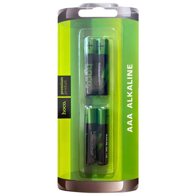 Батарейки Hoco AAA (LR3) Alkaline 4 pcs Black Батарейки Hoco AAA (LR3) Alkaline 4 pcs Black