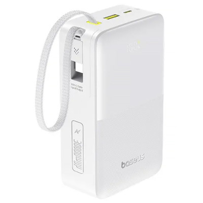 Портативний ЗП Power Bank Baseus EnerFill FC51 Bipow2 Pro 22.5W 30000mAh (E0028100) White