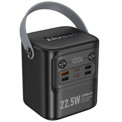 Портативний ЗП Power Bank Hoco J152 Tough 22.5W+PD20W 80000 mAh Black