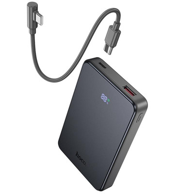 Портативний ЗП Power Bank Hoco J170 Starlight 22.5W+PD20W with cable 10000 mAh Metal gray