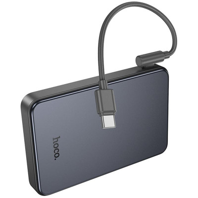 Портативний ЗП Power Bank Hoco J170 Starlight 22.5W+PD20W with cable 10000 mAh Metal gray