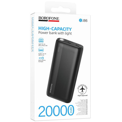 Портативний ЗП Power Bank Borofone BJ86 Victoria 20000 mAh Black