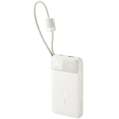 Портативний ЗП Power Bank Baseus EnerFill FC11 PD22.5W with cable 10000 mAh (E0027R) Biege Портативний ЗП Power Bank Baseus EnerFill FC11 PD22.5W with cable 10000 mAh (E0027R) Biege