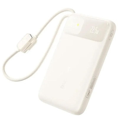Портативний ЗП Power Bank Baseus EnerFill FC11 PD22.5W with cable 10000 mAh (E0027R) Biege
