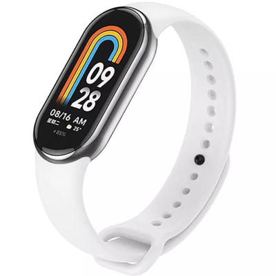 Силіконовий ремінець для Xiaomi Mi Band 8/9/10 Білий / White