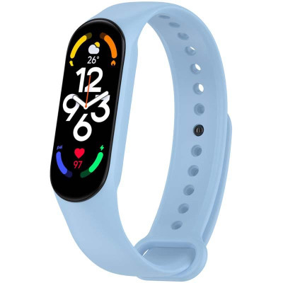 Силіконовий ремінець для Xiaomi Mi Band 7/6/5 Блакитний / Light Blue