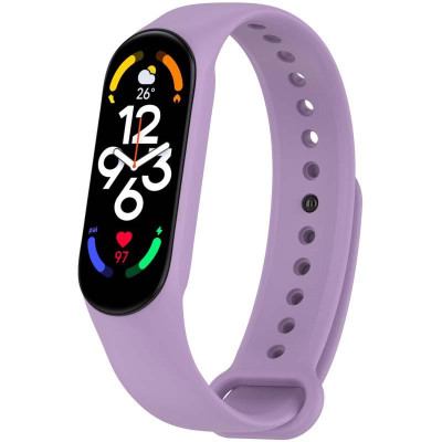 Силіконовий ремінець для Xiaomi Mi Band 7/6/5 Бузковий / Elegant Purple