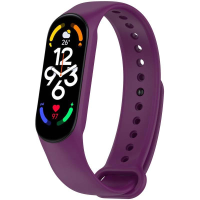 Силіконовий ремінець для Xiaomi Mi Band 7/6/5 Фіолетовий / Grape