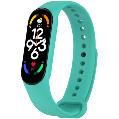 Силіконовий ремінець для Xiaomi Mi Band 7/6/5 Бірюзовий / Turquoise