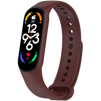 Силіконовий ремінець для Xiaomi Mi Band 7/6/5 Бордовий / Maroon