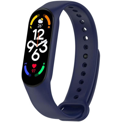 Силіконовий ремінець для Xiaomi Mi Band 7/6/5 Темно-синій / Midnight blue