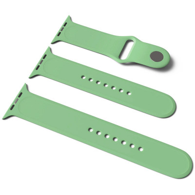 Силіконовий ремінець для Apple Watch Sport Band 42(ser.1-3)/44/45/46/49mm (S/M & M/L) 3pcs М'ятний / Mint