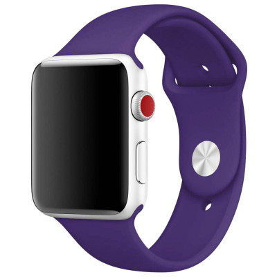Силіконовий ремінець для Apple Watch Sport Band 38/40/41/42mm(ser.10) (S/M & M/L) 3pcs Фіолетовий / Amethyst