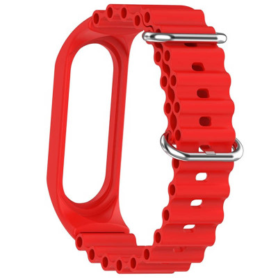 Ремінець Ocean Band для Xiaomi Mi Band 3/4/5/6/7 Червоний / Red