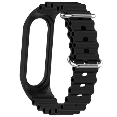 Ремінець Ocean Band для Xiaomi Mi Band 3/4/5/6/7 Чорний / Black