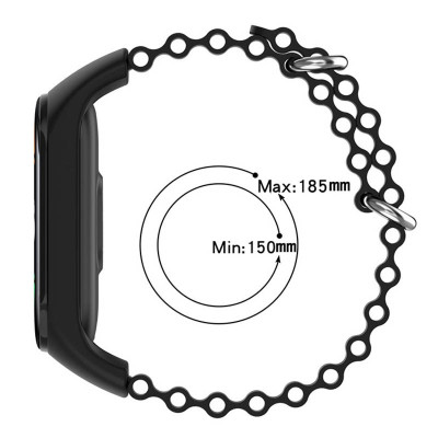 Ремінець Ocean Band для Xiaomi Mi Band 3/4/5/6/7 Чорний / Black