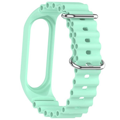 Ремінець Ocean Band для Xiaomi Mi Band 3/4/5/6/7 Бірюзовий / Blue Sea