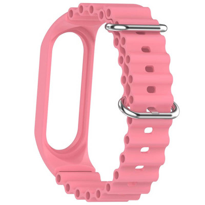 Ремінець Ocean Band для Xiaomi Mi Band 3/4/5/6/7 Рожевий / Pink