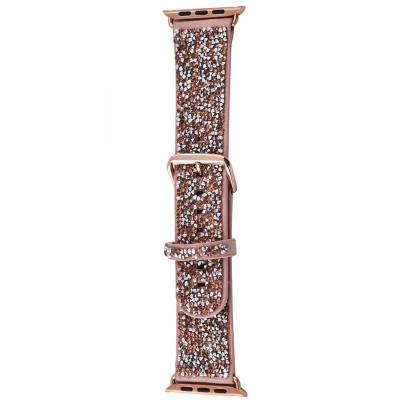 Ремінець Bling World Rock Diamond для Apple Watch 38/40/41/42mm(ser.10) Рожевий