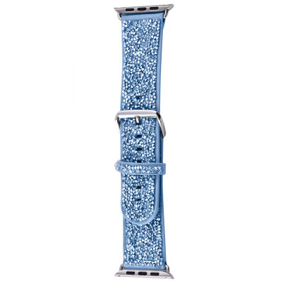 Ремінець Bling World Rock Diamond для Apple Watch 38/40/41/42mm(ser.10) Блакитний