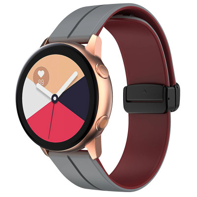 Силіконовий ремінець Classy для Smart Watch 20mm Grey / Plum