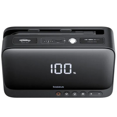 Пусковий пристрій (бустер) для автомобіля Baseus Super Energy 6000 mAh (C00245902111) Cluster Black Пусковий пристрій (бустер) для автомобіля Baseus Super Energy 6000 mAh (C00245902111) Cluster Black