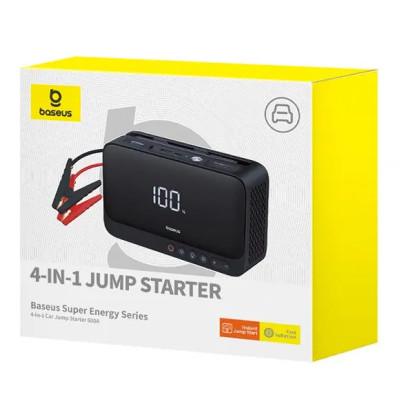 Пусковий пристрій (бустер) для автомобіля Baseus Super Energy 6000 mAh (C00245902111) Cluster Black Пусковий пристрій (бустер) для автомобіля Baseus Super Energy 6000 mAh (C00245902111) Cluster Black