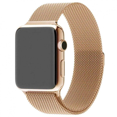 Ремінець Milanese Loop Design для Apple Watch 38/40/41/42mm(ser.10) Gold