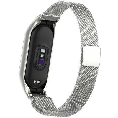 Ремінець Milanese Loop Design для Xiaomi Mi Band 3/4 Срібний