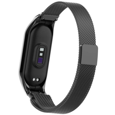 Ремінець Milanese Loop Design для Xiaomi Mi Band 5/6 Чорний