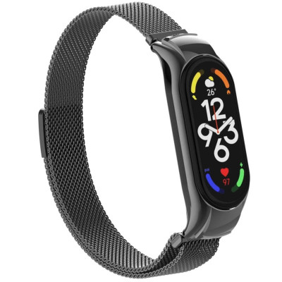 Ремінець Milanese Loop Design для Xiaomi Mi Band 5/6 Чорний