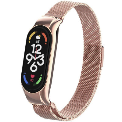 Ремінець Milanese Loop Design для Xiaomi Mi Band 5/6 Champagne gold