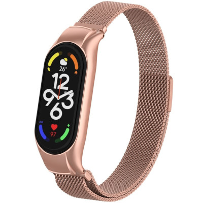 Ремінець Milanese Loop Design для Xiaomi Mi Band 3/4 Rose Pink