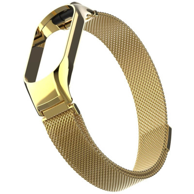 Ремінець Milanese Loop Design для Xiaomi Mi Band 7 Gold