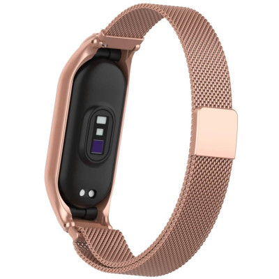Ремінець Milanese Loop Design для Xiaomi Mi Band 7 Rose Pink