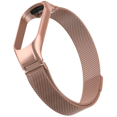 Ремінець Milanese Loop Design для Xiaomi Mi Band 7 Rose Pink
