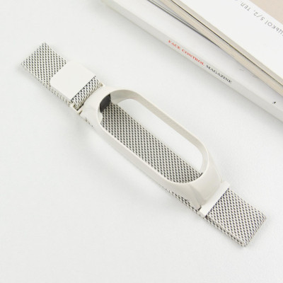 Ремінець Milanese Loop Design для Xiaomi Mi Band 7 White