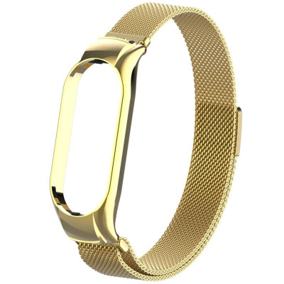 Ремінець Milanese Loop Design для Xiaomi Mi Band 8 / Band 9 (China) / 10 Gold