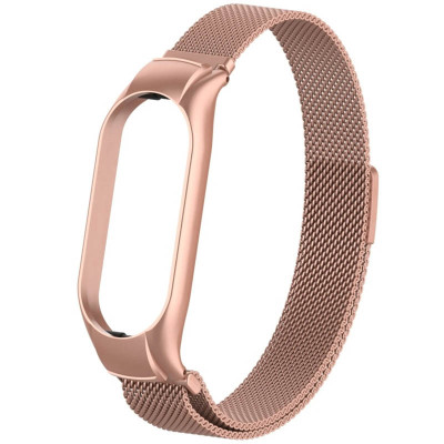 Ремінець Milanese Loop Design для Xiaomi Mi Band 8 / Band 9 (China) / 10 Rose Pink