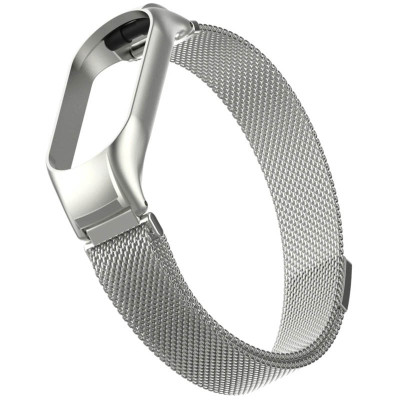 Ремінець Milanese Loop Design для Xiaomi Mi Band 8 / Band 9 (China) / 10 Silver