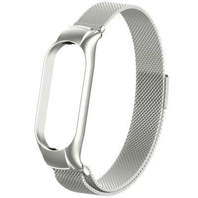Ремінець Milanese Loop Design для Xiaomi Mi Band 8 / Band 9 (China) / 10 Silver