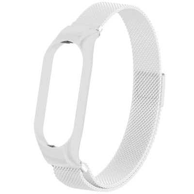 Ремінець Milanese Loop Design для Xiaomi Mi Band 8 / Band 9 (China) / 10 White