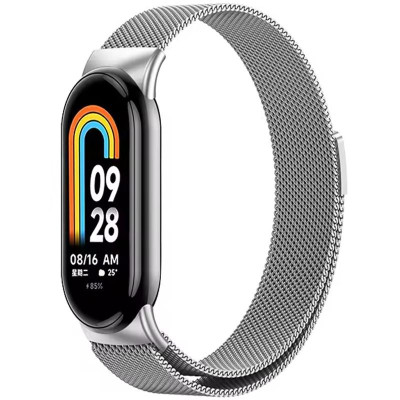 Ремінець Milanese Loop New Design для Xiaomi Mi Band 8/9/10 Silver