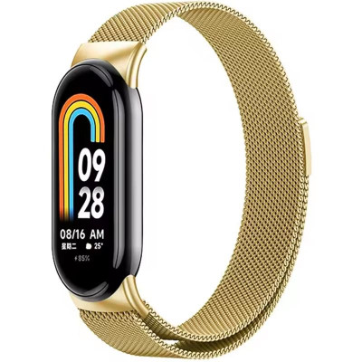 Ремінець Milanese Loop New Design для Xiaomi Mi Band 8/9/10 Gold