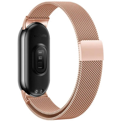 Ремінець Milanese Loop New Design для Xiaomi Mi Band 8/9/10 Rose Pink