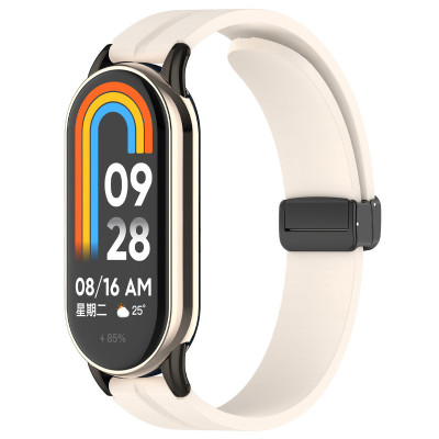 Ремінець Line Magnetic для Xiaomi Mi Band 9/8/10 Бежевий / Beige