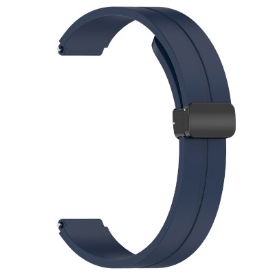 Ремінець Line Magnetic для Xiaomi Mi Band 9/8/10 Синій / Dark Blue