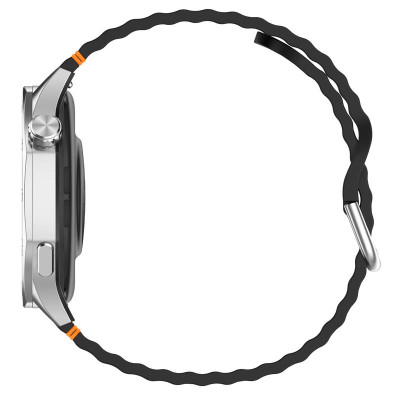 Силіконовий ремінець Wavy для Smart Watch 20mm Black
